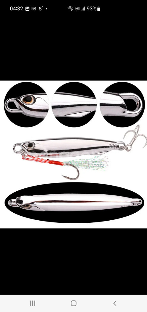 루어 낚시 미끼 금속 바다 민물 태클 지그 스푼 메탈--3