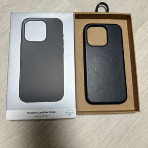 호윈 iPhone 15 Pro 가죽 케이스 블랙