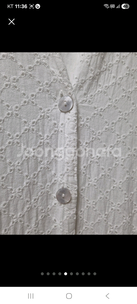 zara 화이트 아일릿 롱 원피스_새 상품--4