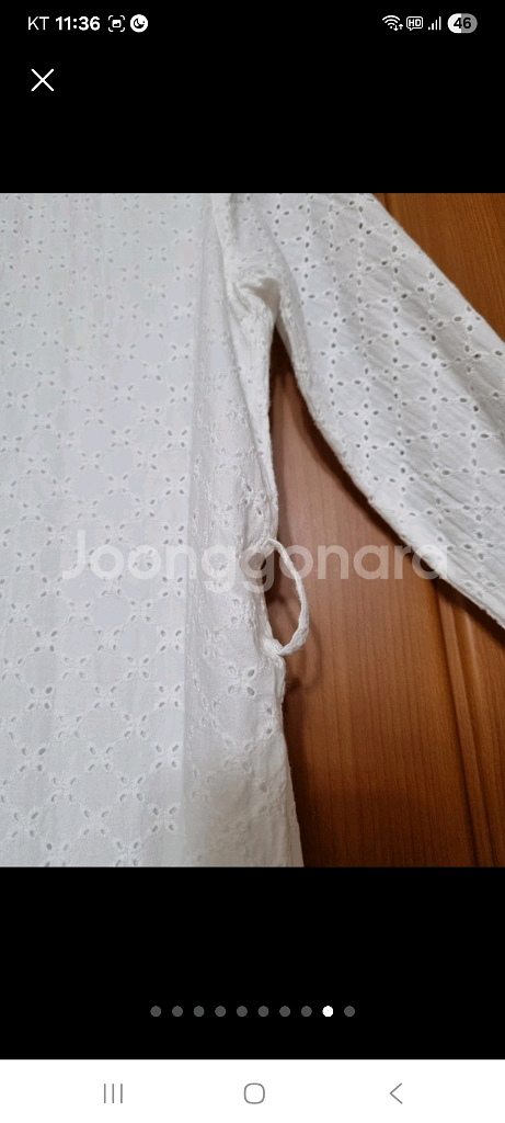 zara 화이트 아일릿 롱 원피스_새 상품--8