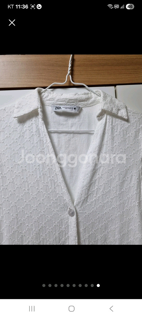 zara 화이트 아일릿 롱 원피스_새 상품--9