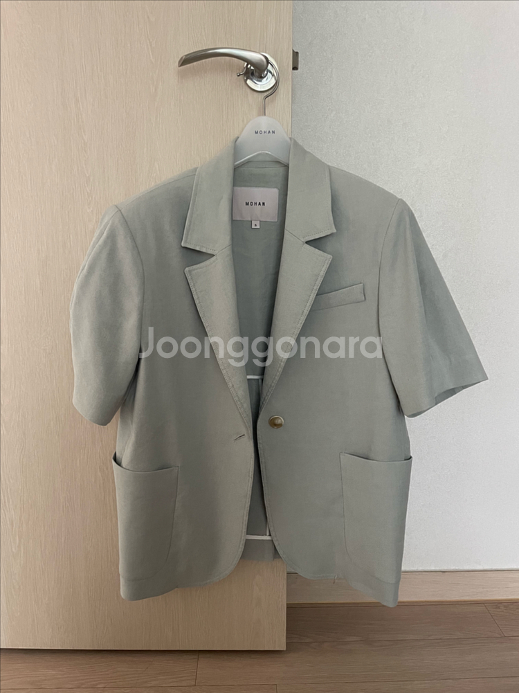 모한 린넨 반팔 자켓--0