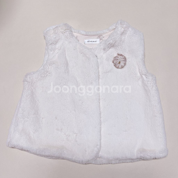 밍크뮤 퍼 베스트 털조끼 90--0