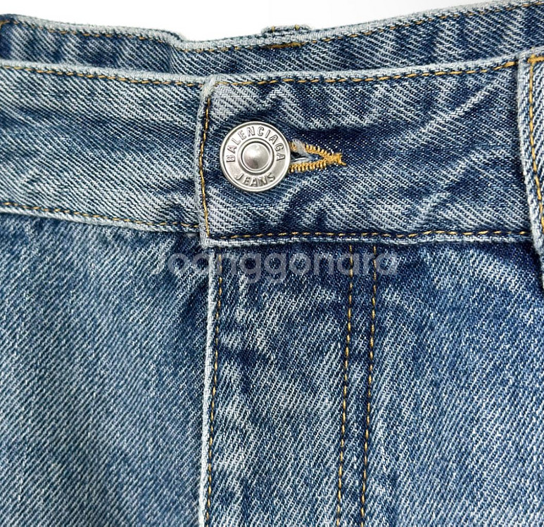 [S] 발렌시아가 x 아디다스 라지 배기 트라우저 데님 팬츠 청바지 연청--2