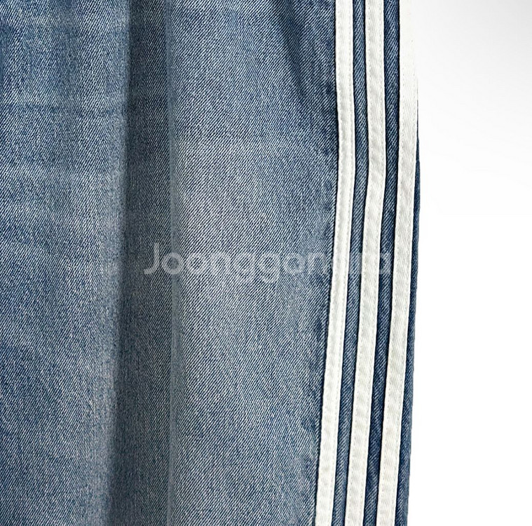 [S] 발렌시아가 x 아디다스 라지 배기 트라우저 데님 팬츠 청바지 연청--5