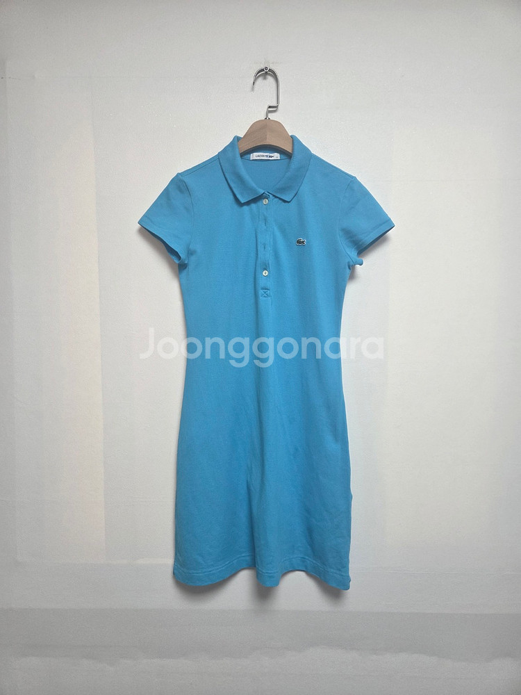 라코스테 자수 로고 카라 원피스 스카이블루(S)--0