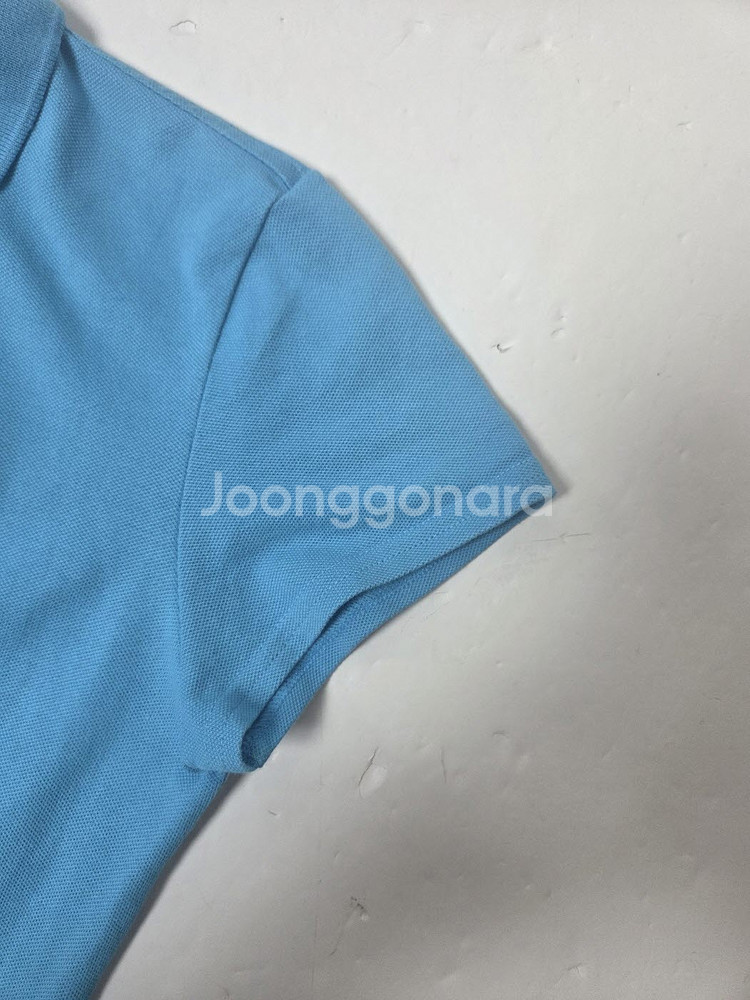 라코스테 자수 로고 카라 원피스 스카이블루(S)--2