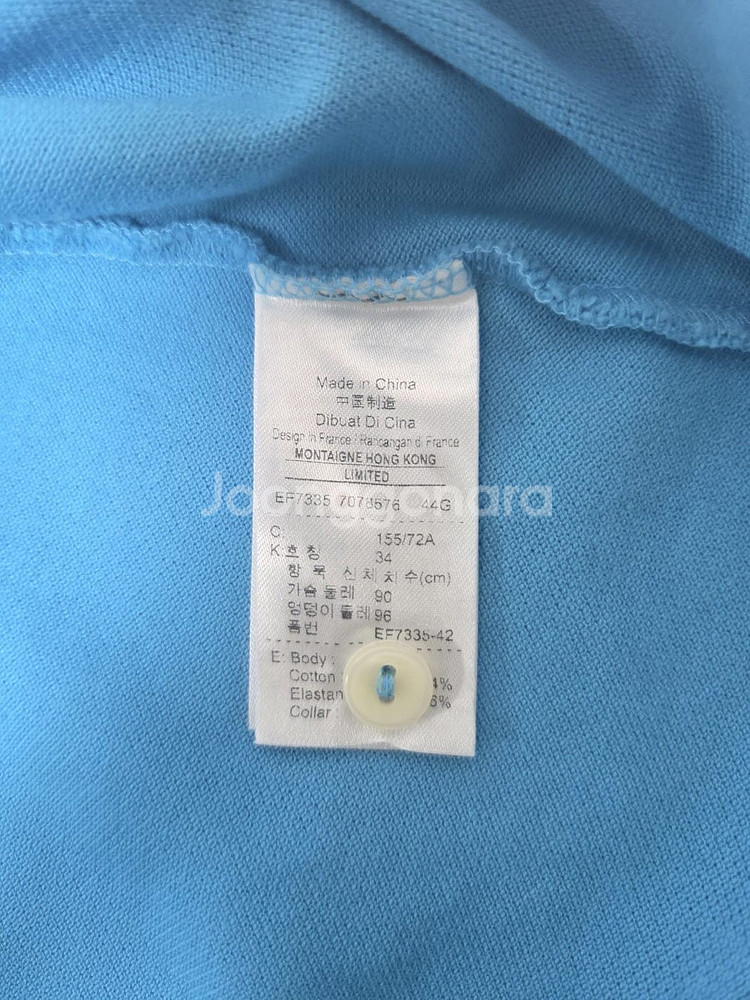 라코스테 자수 로고 카라 원피스 스카이블루(S)--6