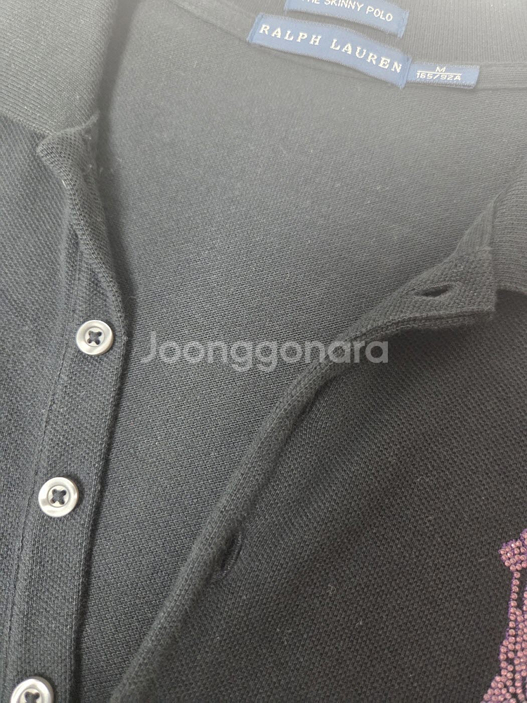 랄프로렌 폴로 긴팔 비즈 장식 원피스 블랙(M)--4