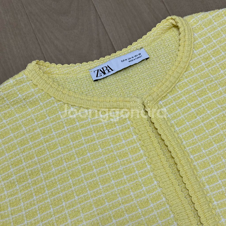 zara 자라 니트 크롭 재킷--1