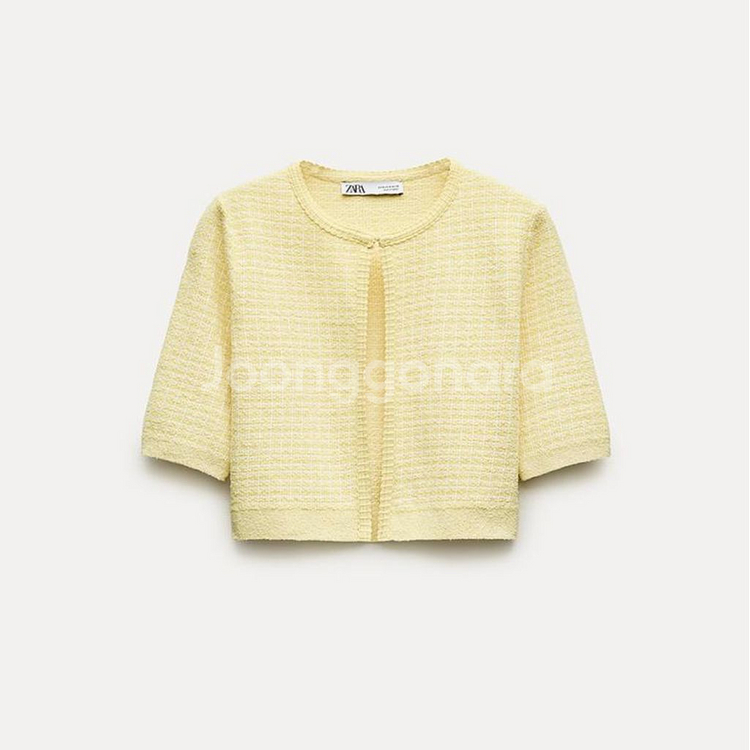 zara 자라 니트 크롭 재킷--6
