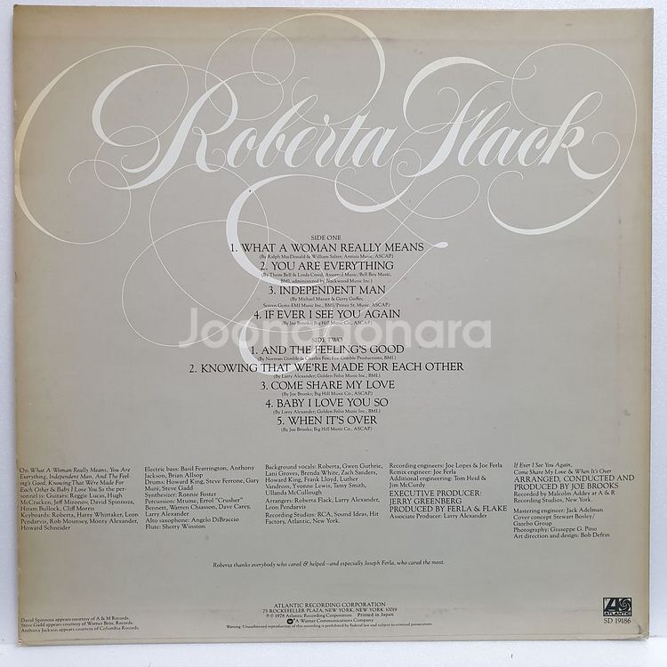 (일본/LP) 로버타 플랙 Roberta Flack--1