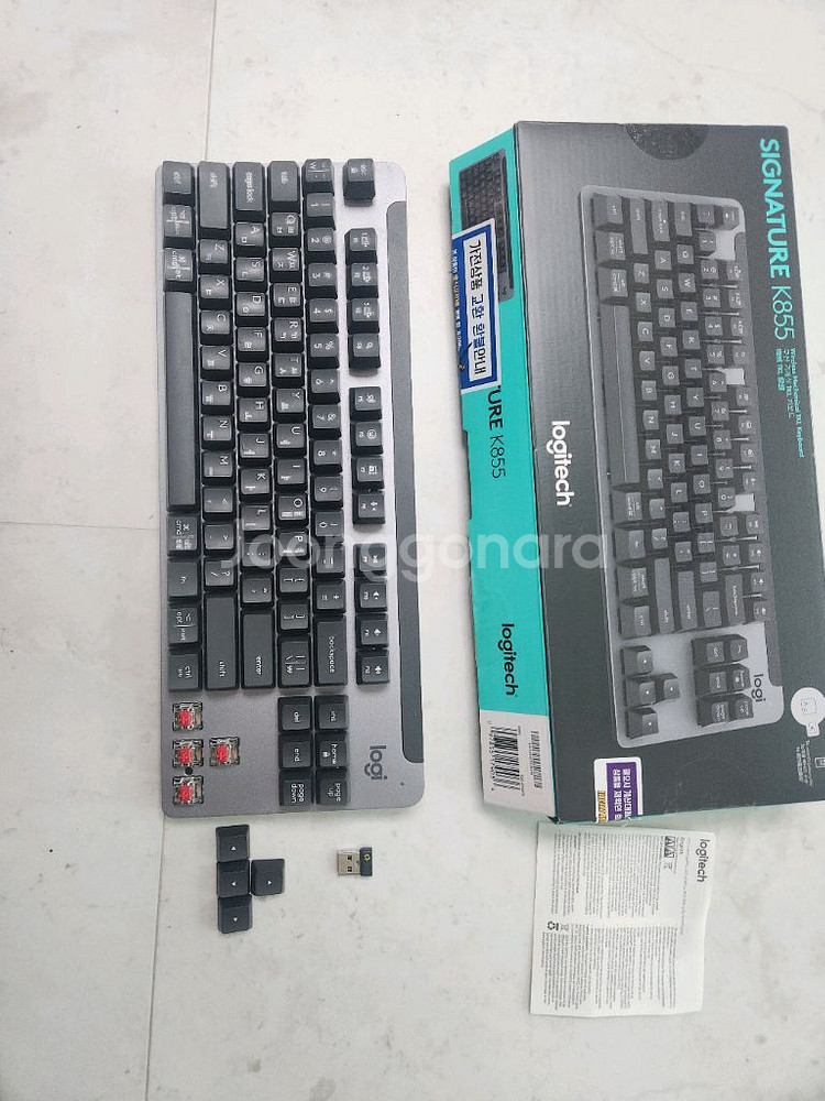 (택포) 로지텍 K855 시그니처 키보드 (적축)--0