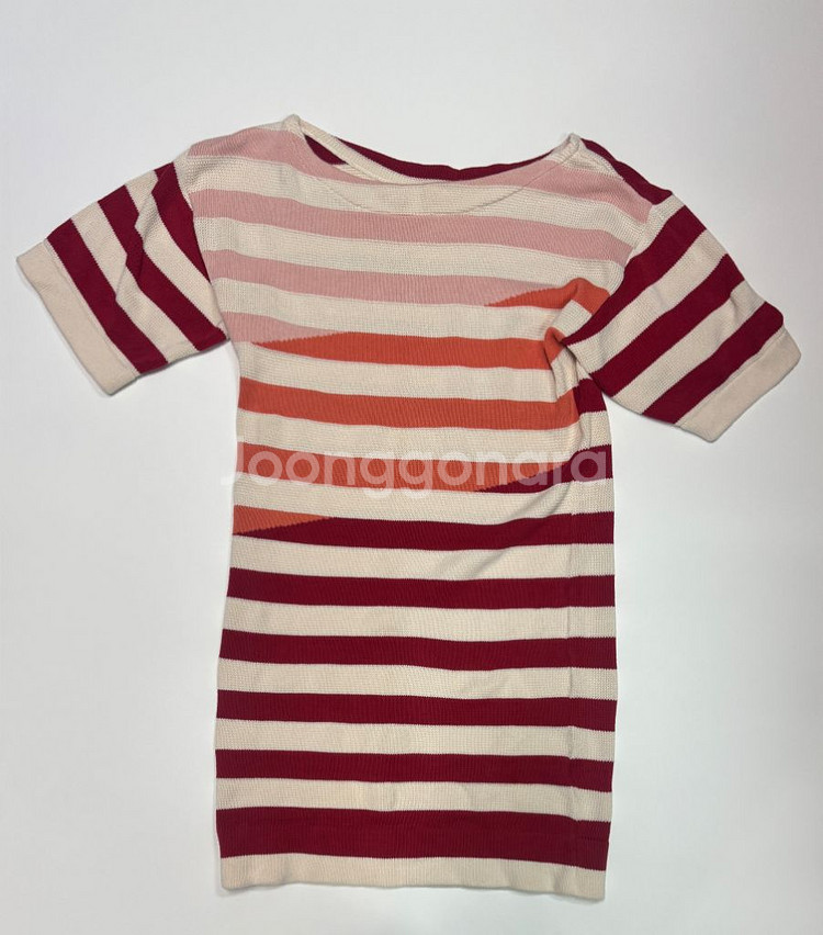 여성 라코스테 반팔 니트 원피스--0