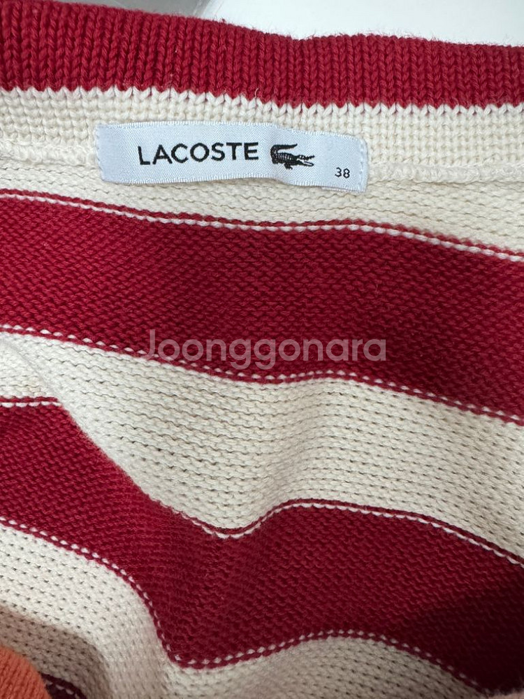 여성 라코스테 반팔 니트 원피스--2