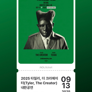타일러 더 크리에이터 내한 콘서트 티켓