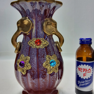 보석박힌 송대 균요 화병 높이22cm무게986g