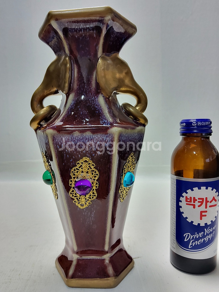 보석박힌 송대 균요 화병 높이21cm무게790g--0