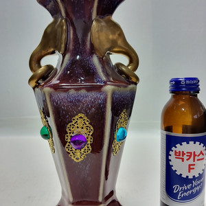 보석박힌 송대 균요 화병 높이21cm무게790g