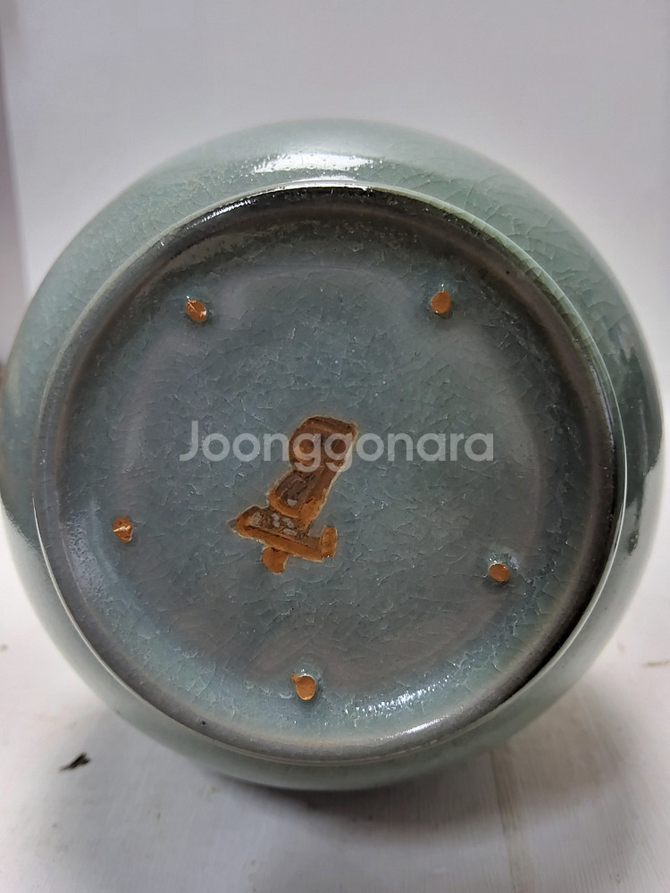 송대 여요청자 연꽃문 희귀 주병 높이29cm무게1kg--3
