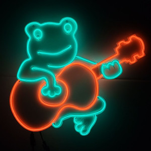 네온사인 개구리 기타 조명