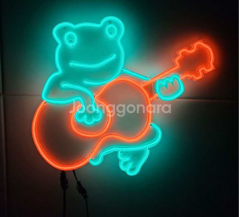 네온사인 개구리 기타 조명--1