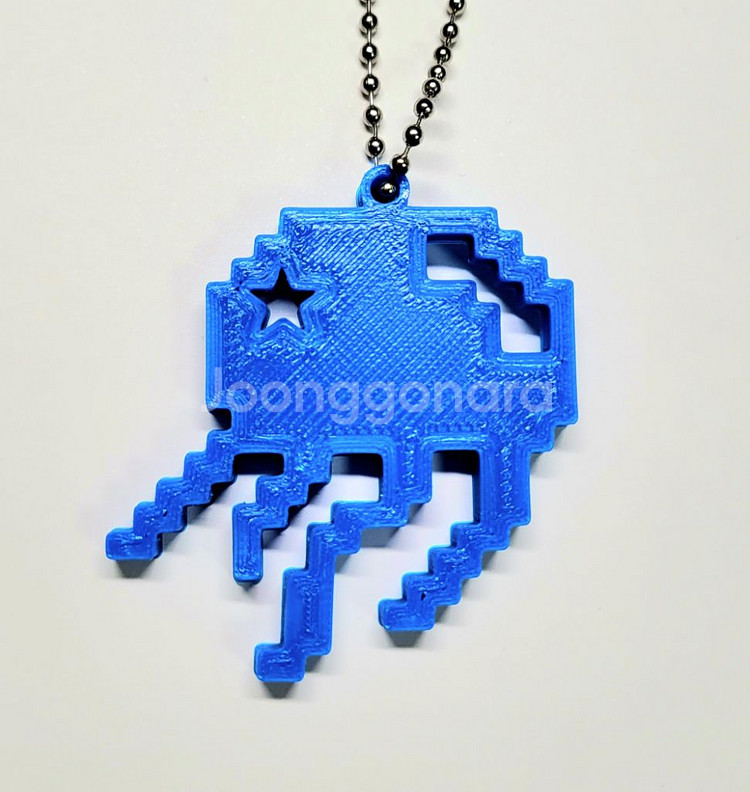 해파리 8비트 키링 키체인--0