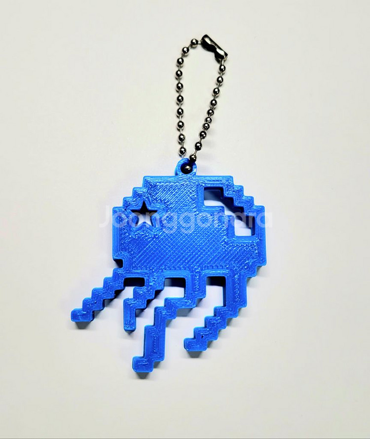 해파리 8비트 키링 키체인--1