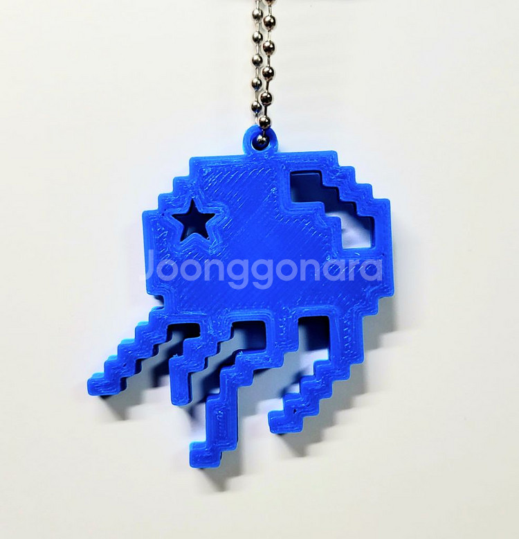 해파리 8비트 키링 키체인--4