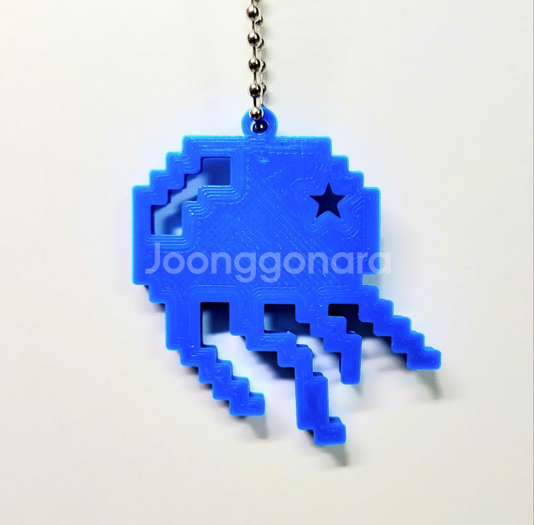 해파리 8비트 키링 키체인--5