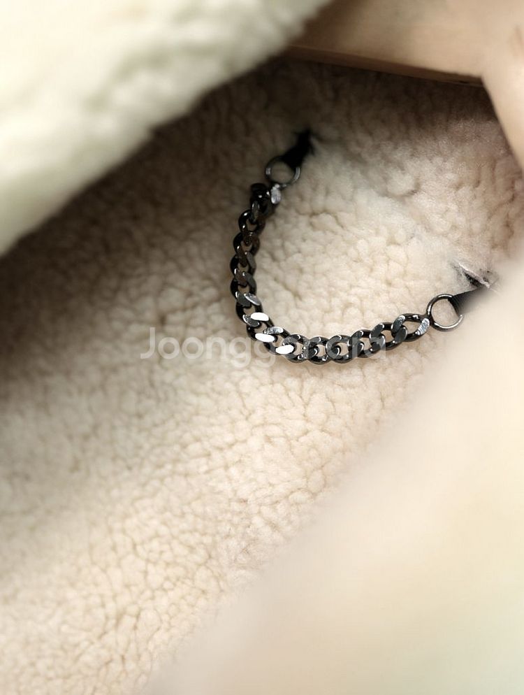 Sandro 산드로 무톤 리버서블 코트 L~XL--3