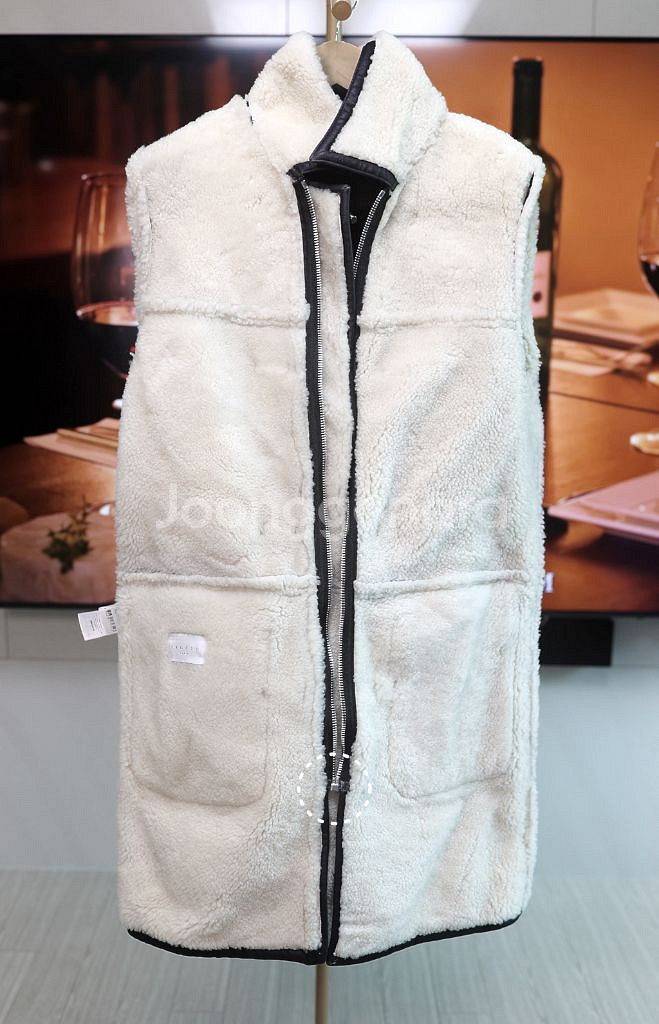 Sandro 산드로 무톤 리버서블 코트 L~XL--6