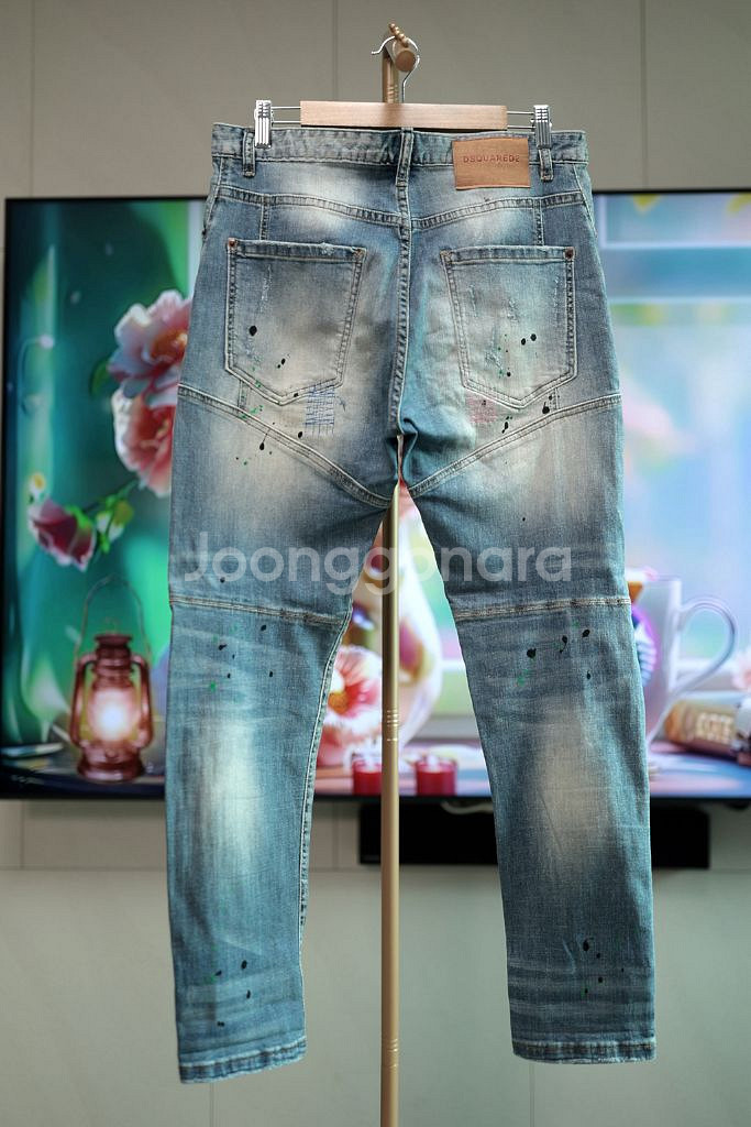디스퀘어드2 빈티지 페인트 데님 팬츠 33~34--2