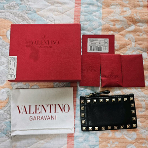 (정품) 발렌티노 지퍼 카드지갑/검정/개인