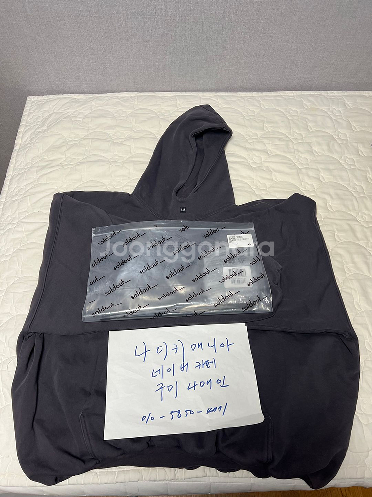 L 이지 갭 엔지니어드 바이 발렌시아가 로고 후드 다크--0