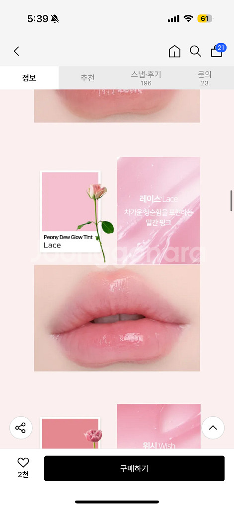 러브플레르 피오니 듀 글로우 틴트(레이스)--1