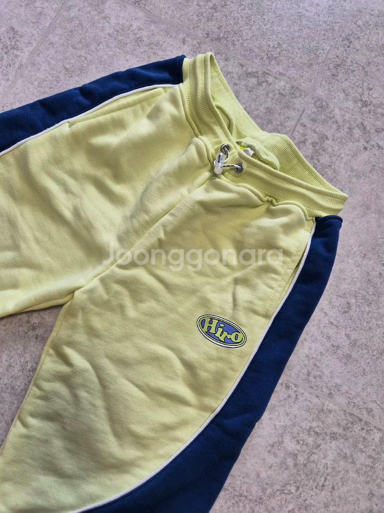 히로 파이핑 배색 조거 바지--3