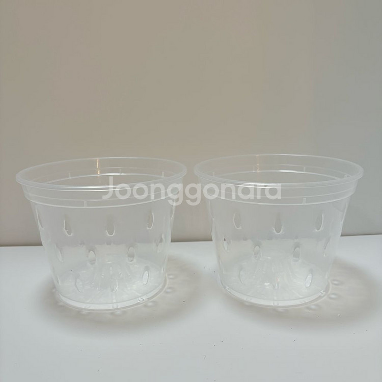 새제품) 투명 슬릿 난 화분 /플라스틱화분--0