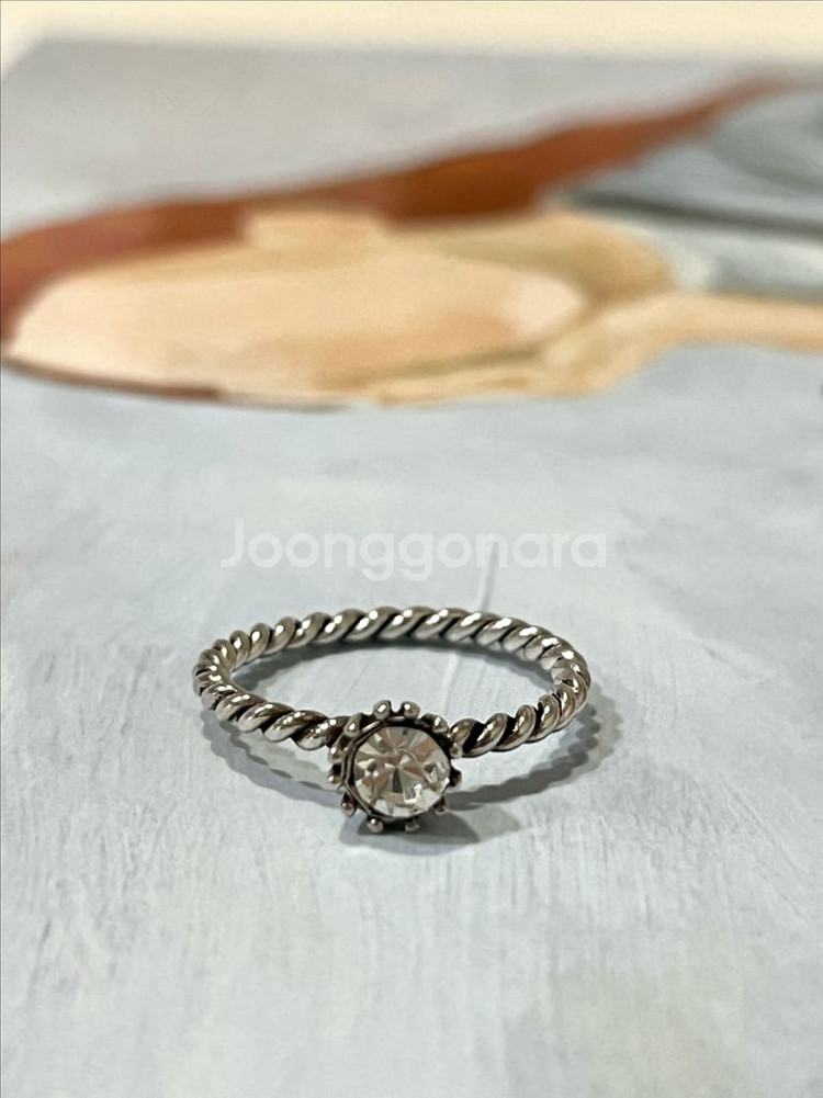 투명 925 실버 은 반지 #10호--0