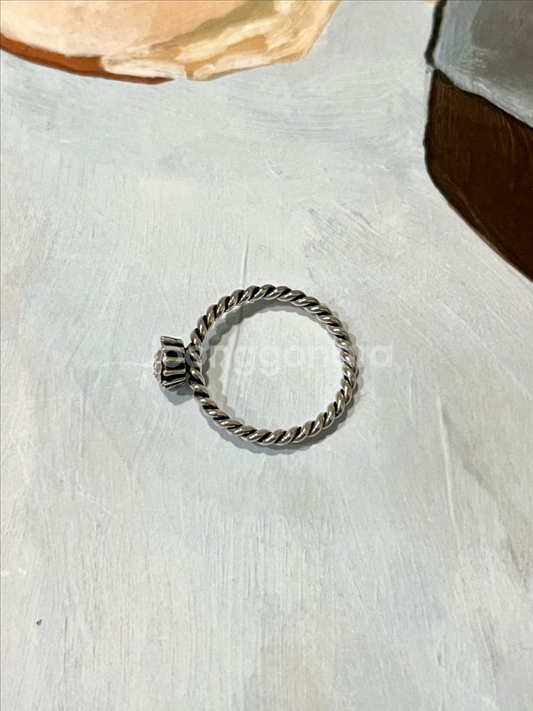 투명 925 실버 은 반지 #10호--2