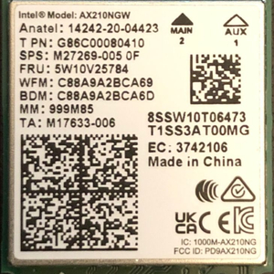 인텔 AX210 Wi-Fi 6E 무선랜카드 판매합니다.