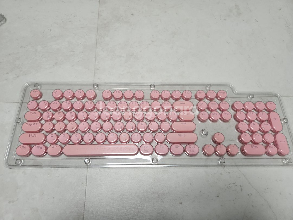 (택포) 핑크 레트로 조약돌 키보드 키캡--0