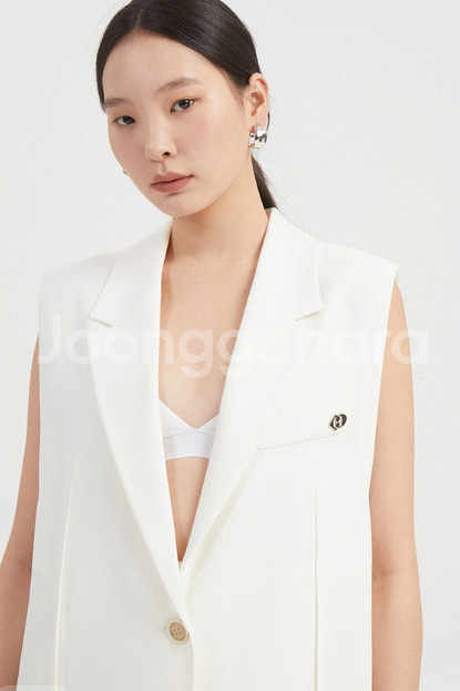 럭키슈에뜨 롱 베스트 자켓 38 사이즈 24ss 정품--3