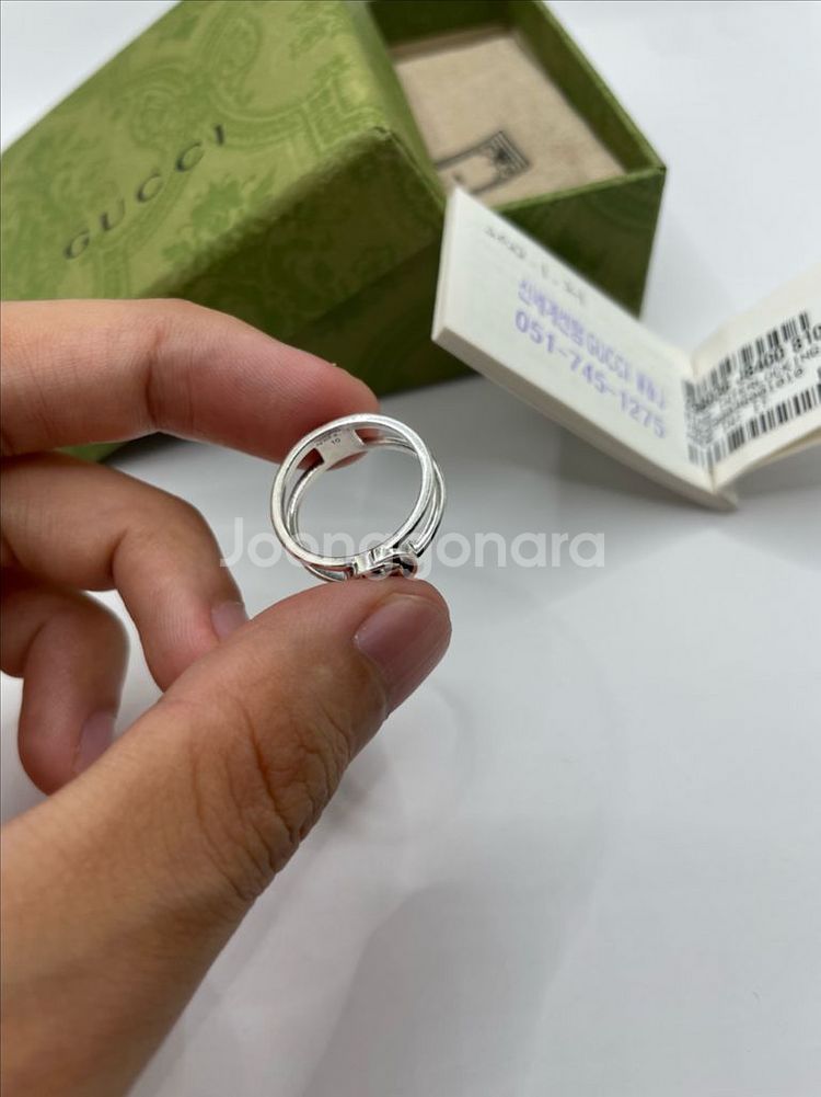 구찌 오픈 밴드 링 반지 10호 (세척완료)--3