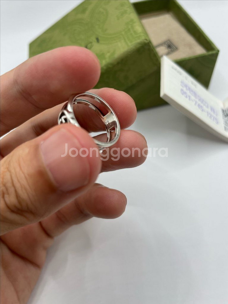 구찌 오픈 밴드 링 반지 10호 (세척완료)--4