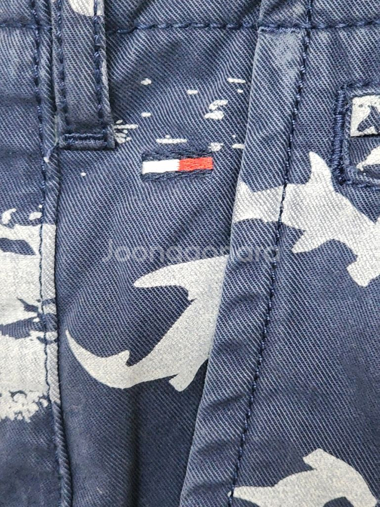 (32) 타미힐피거 반바지 상어패턴 토미 코튼 하프팬츠--1