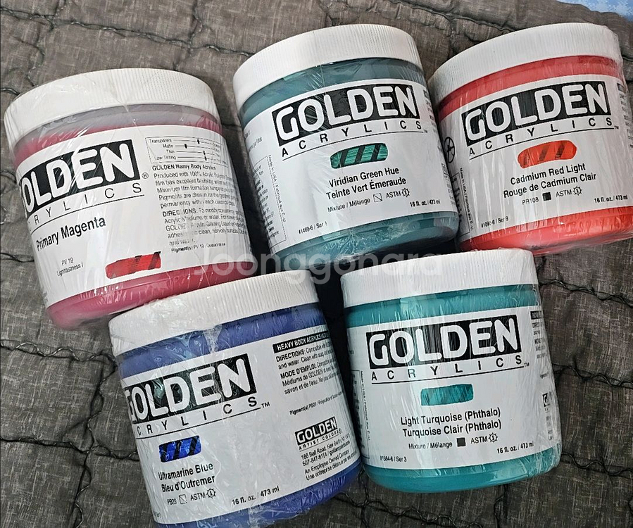 골덴 전문가용 아크릴 물감 473ml (새상품)--0