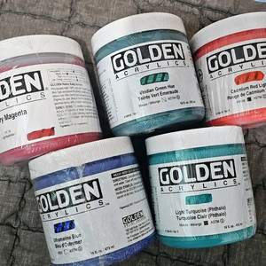 골덴 전문가용 아크릴 물감 473ml (새상품)