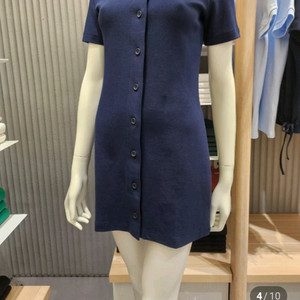 25SS이중지 피케 반팔 셔츠 드레스EF6922-55G