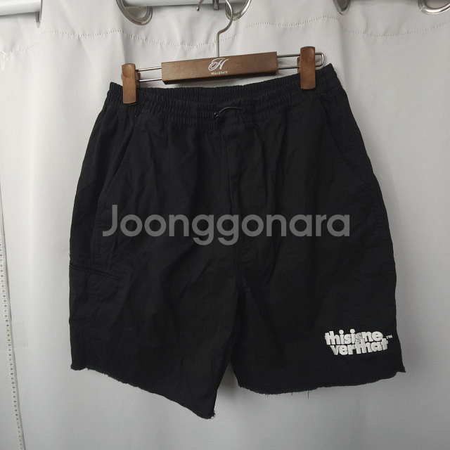 디네댓/ 이지 숏 블랙 반바지/ 남여 S 허리 ~35까--1